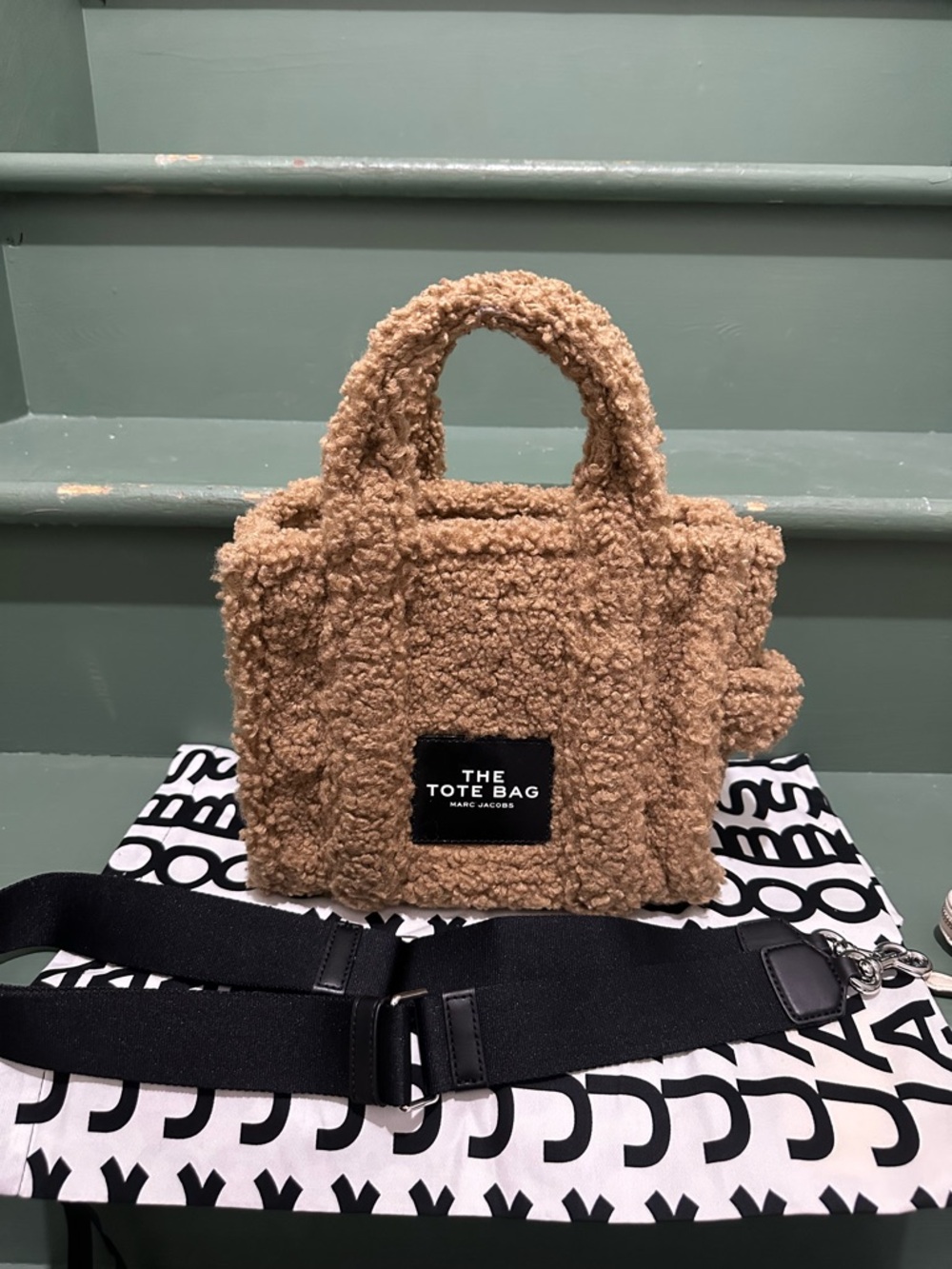 Marc Jacobs Teddy Sherpa Tote in Camel